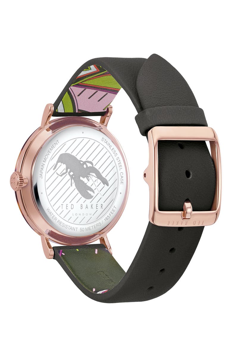 Ted Baker London Phylipa Leather Strap Watch, 37mm, Alternate, color,