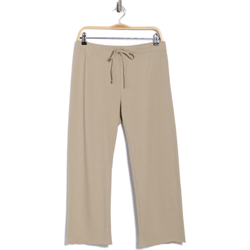 James Perse French Terry Raw Edge Sweatpants In Brown