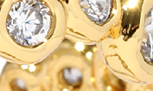 Alexis Bittar Asterales Cubic Zirconia Open Wave Cuff Bracelet In 14k Gold Plated In Stones