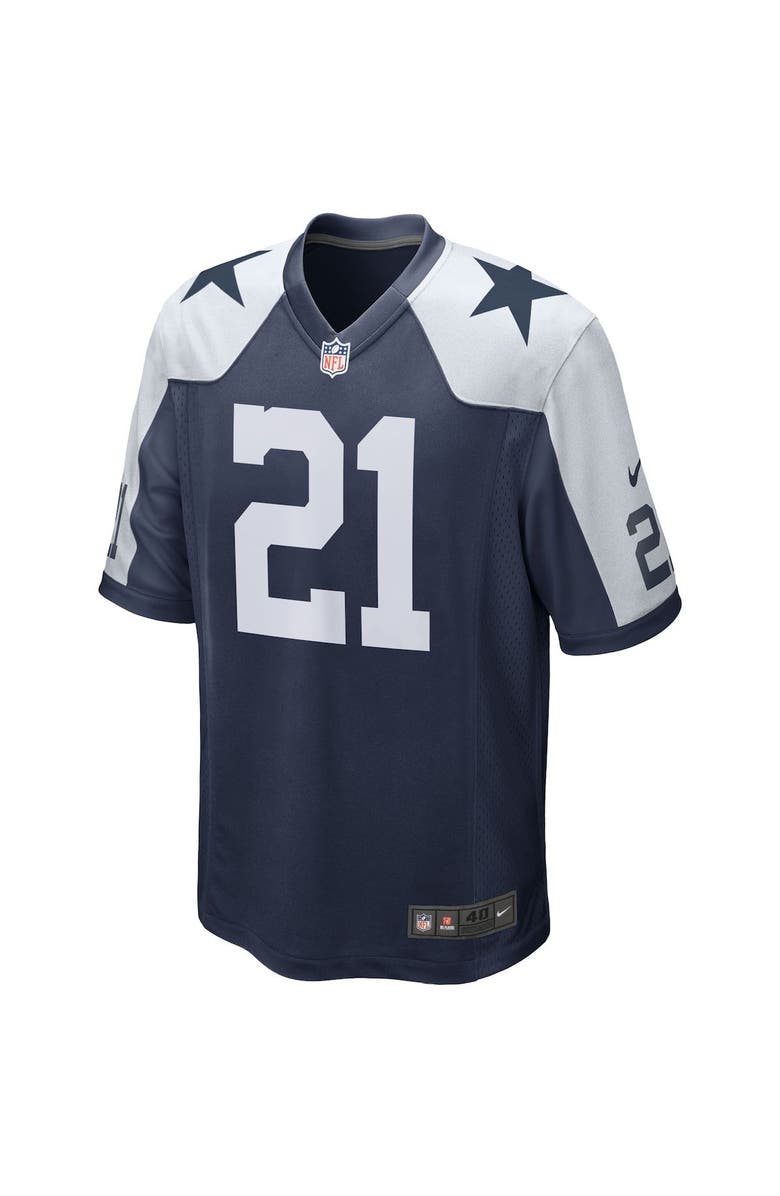 Nike Men's Nike Ezekiel Elliott Navy Dallas Cowboys Alternate Game Team Jersey, Alternate, color,