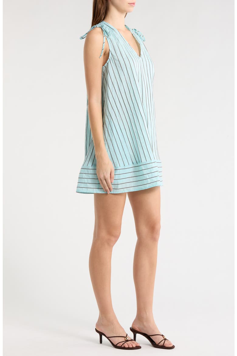 Elena Mixed Stripe Cotton Blend Shift Dress, Alternate, color, POOL STRIPE