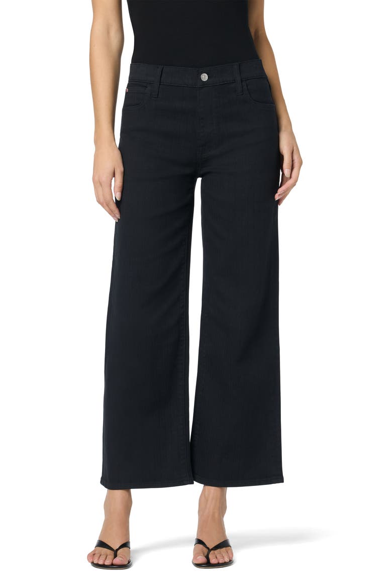 Rosalie Wide Leg Ankle Jeans, Main, color, BLACK HERRINGBONE