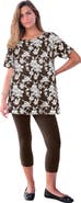 Roaman's Plus Size Ultimate Cotton Crewneck Short Sleeve Swing Tee