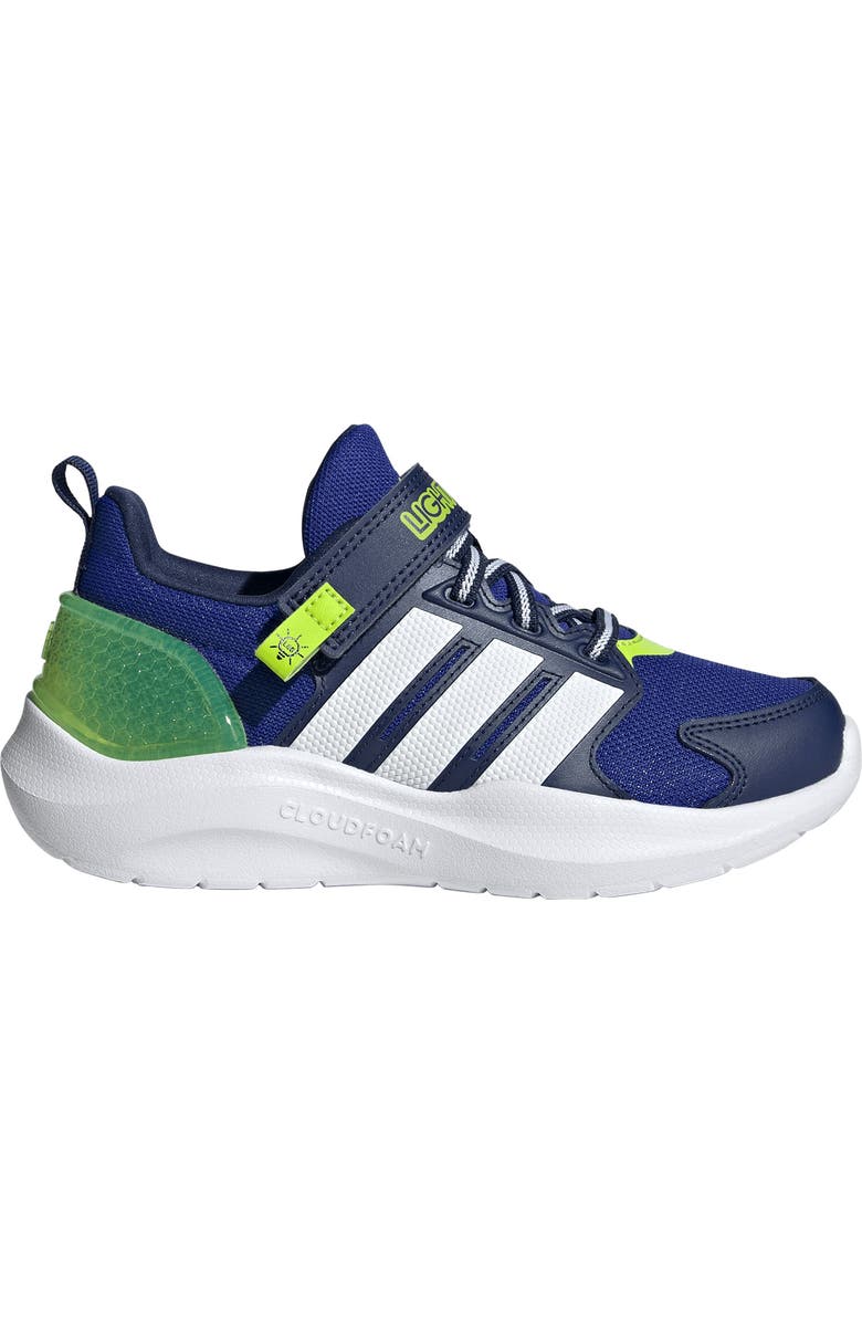adidas Kids' Lightorama Sneaker, Alternate, color, Lucid Blue/ White/ Solar Slime