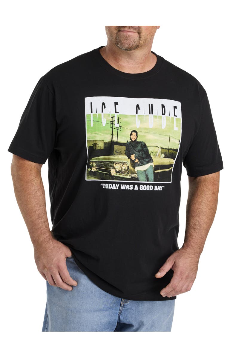 True Nation by DXL Big & Tall Ice Cube Today Was A Good Day Graphic Tee, Main, color, Black