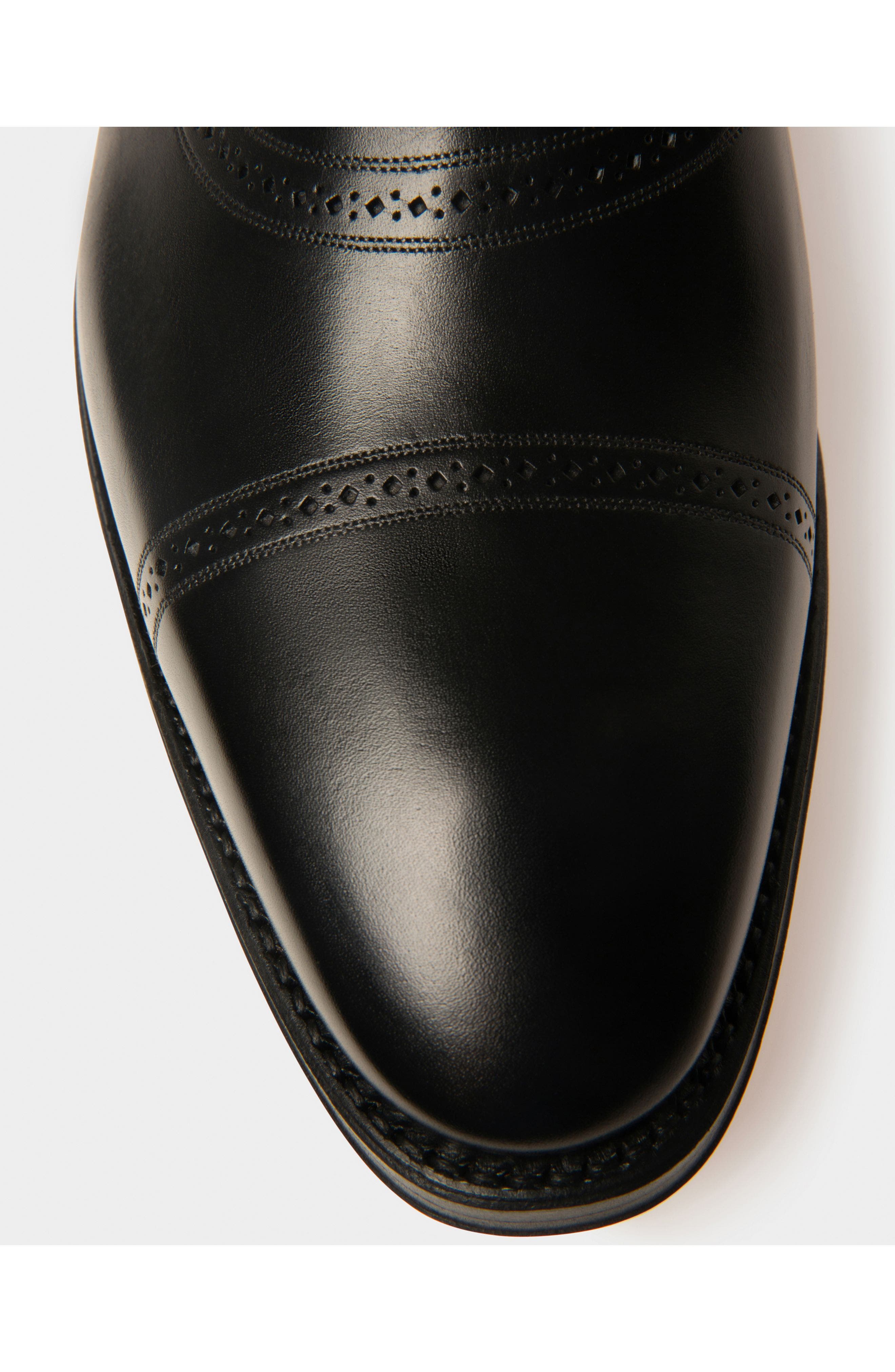 Bally Scanio Men's Leather Oxford Lace-Up Shoe, Alternate, color, Black