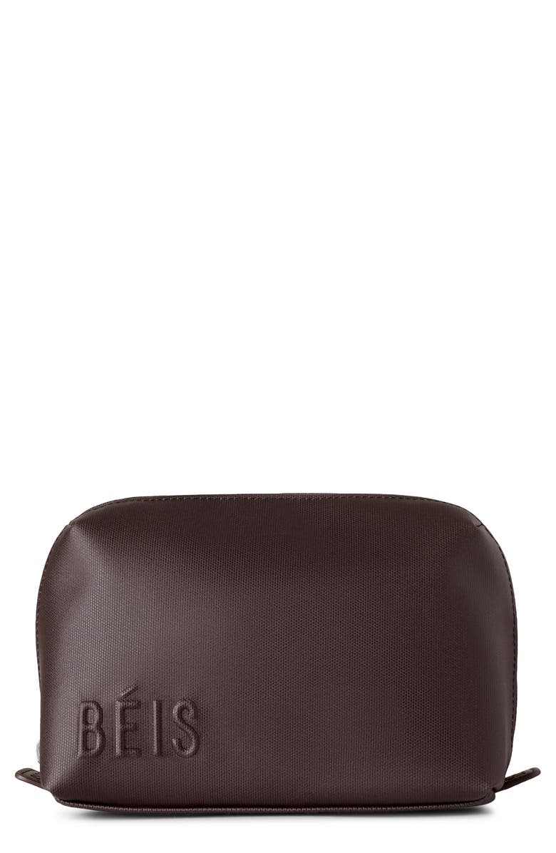 Béis The Small Cosmetic Pouch, Main, color, Espresso