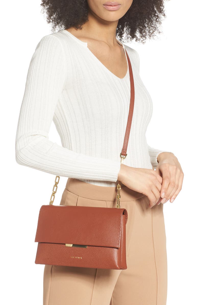 Ted Baker London Diilila Leather Crossbody Bag, Alternate, color,