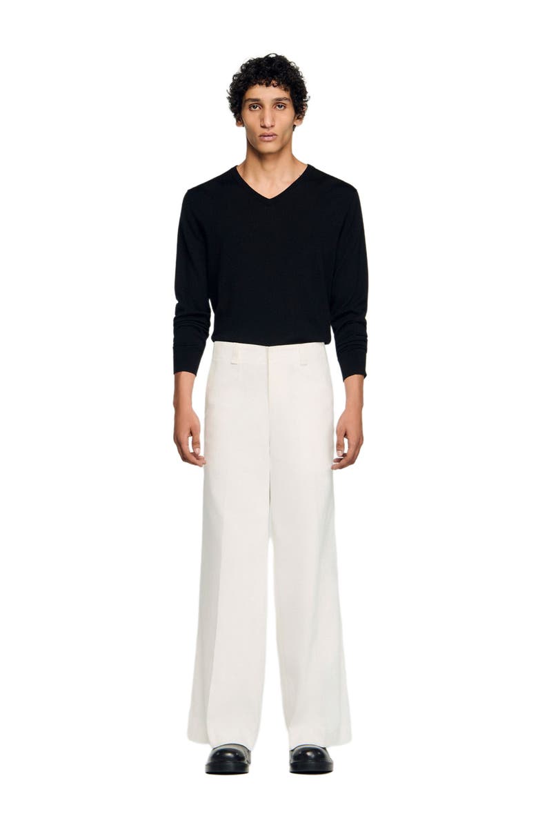 SANDRO Wide-leg trousers, Main, color, 