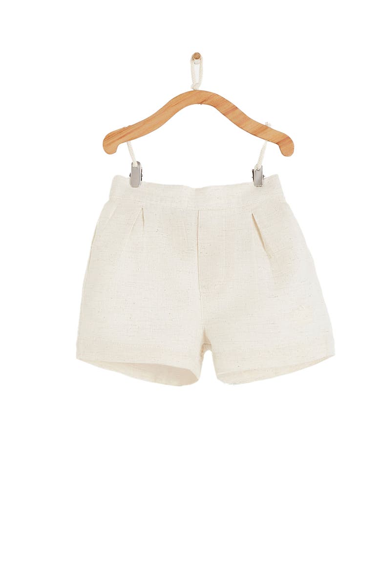 Premium Cotton Linen Short for Infant, Main, color, Ivory