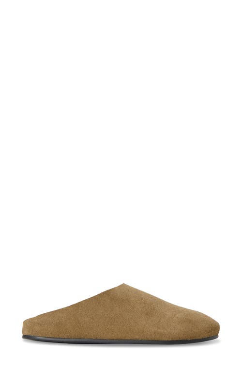 The Row Beige Hudson Suede Slide Loafers In Green
