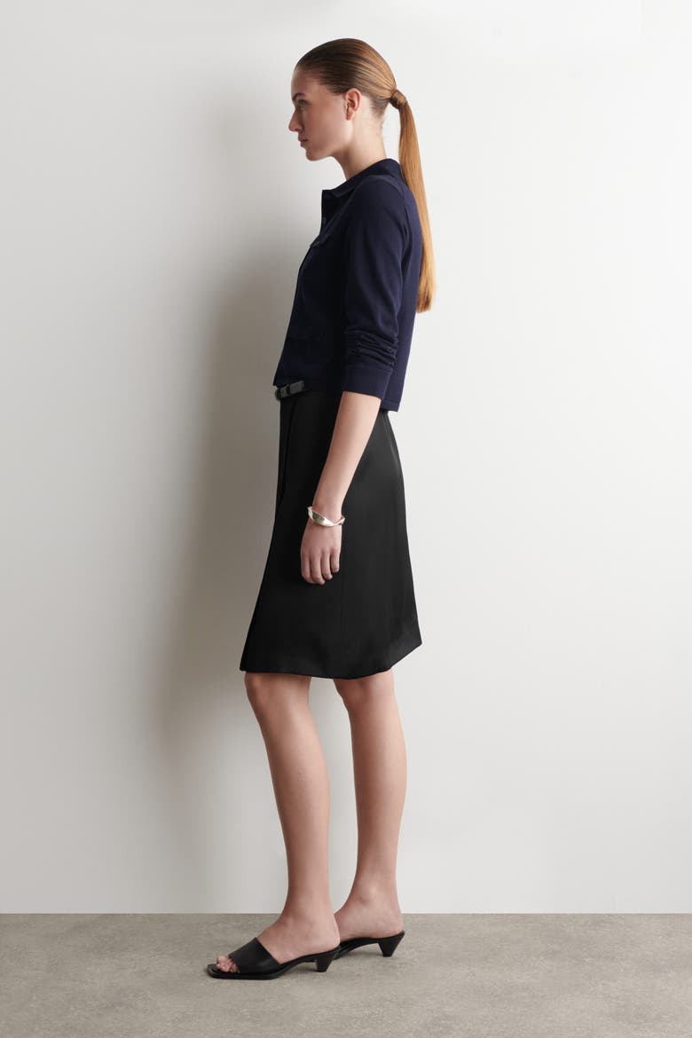 Pocket-detail Knitted Cotton Cardigan, Alternate, color, NAVY