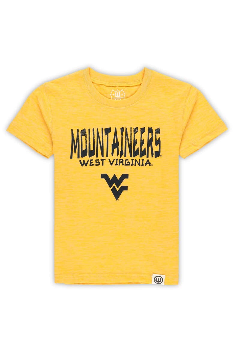 Toddler Wes & Willy West Virginia Mountaineers Cloudy Yarn T-Shirt & Shorts Set, Alternate, color, Gold