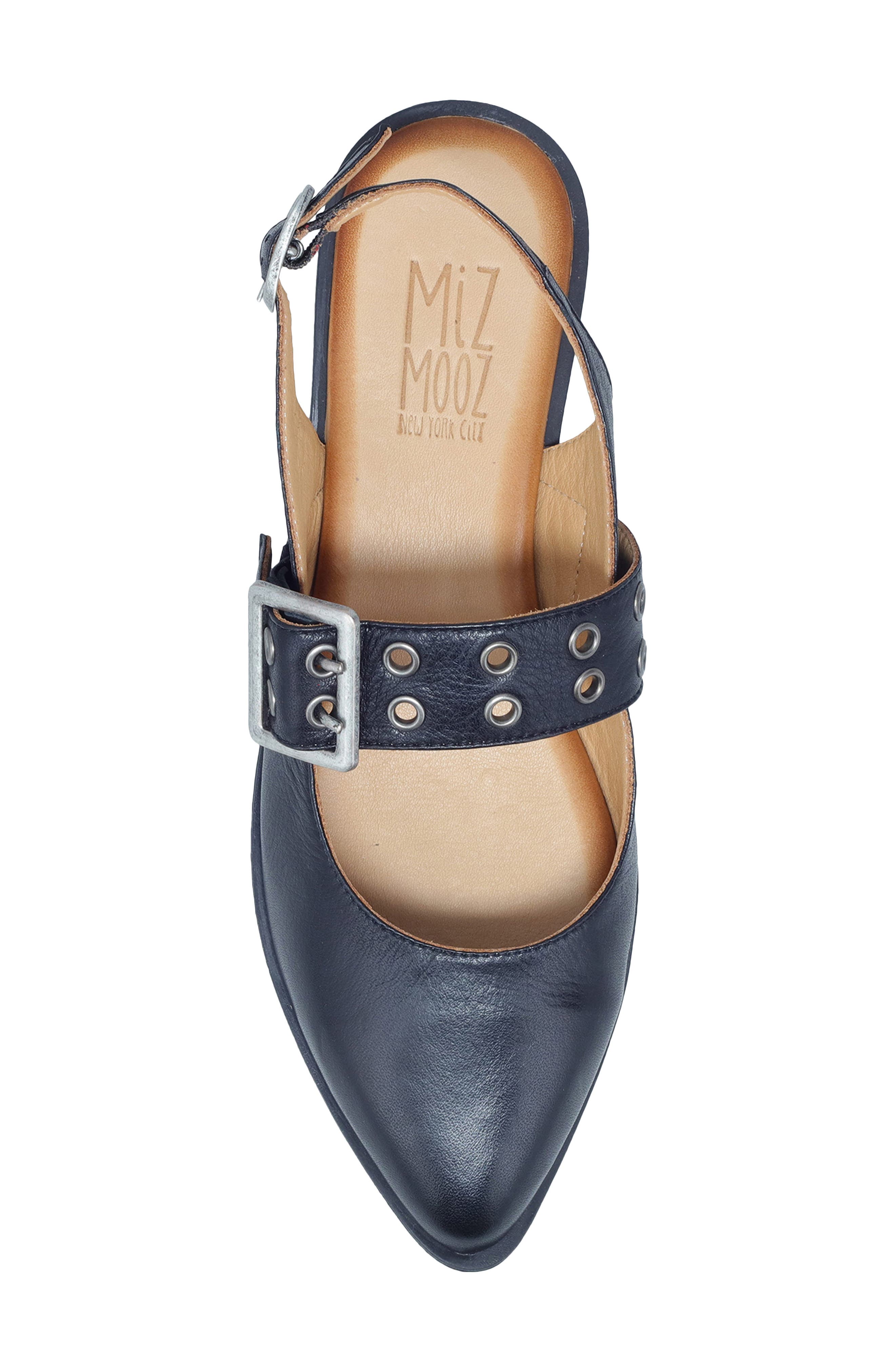 Miz Mooz Freya Slingback Pointed Toe Mary Jane, Alternate, color, Black