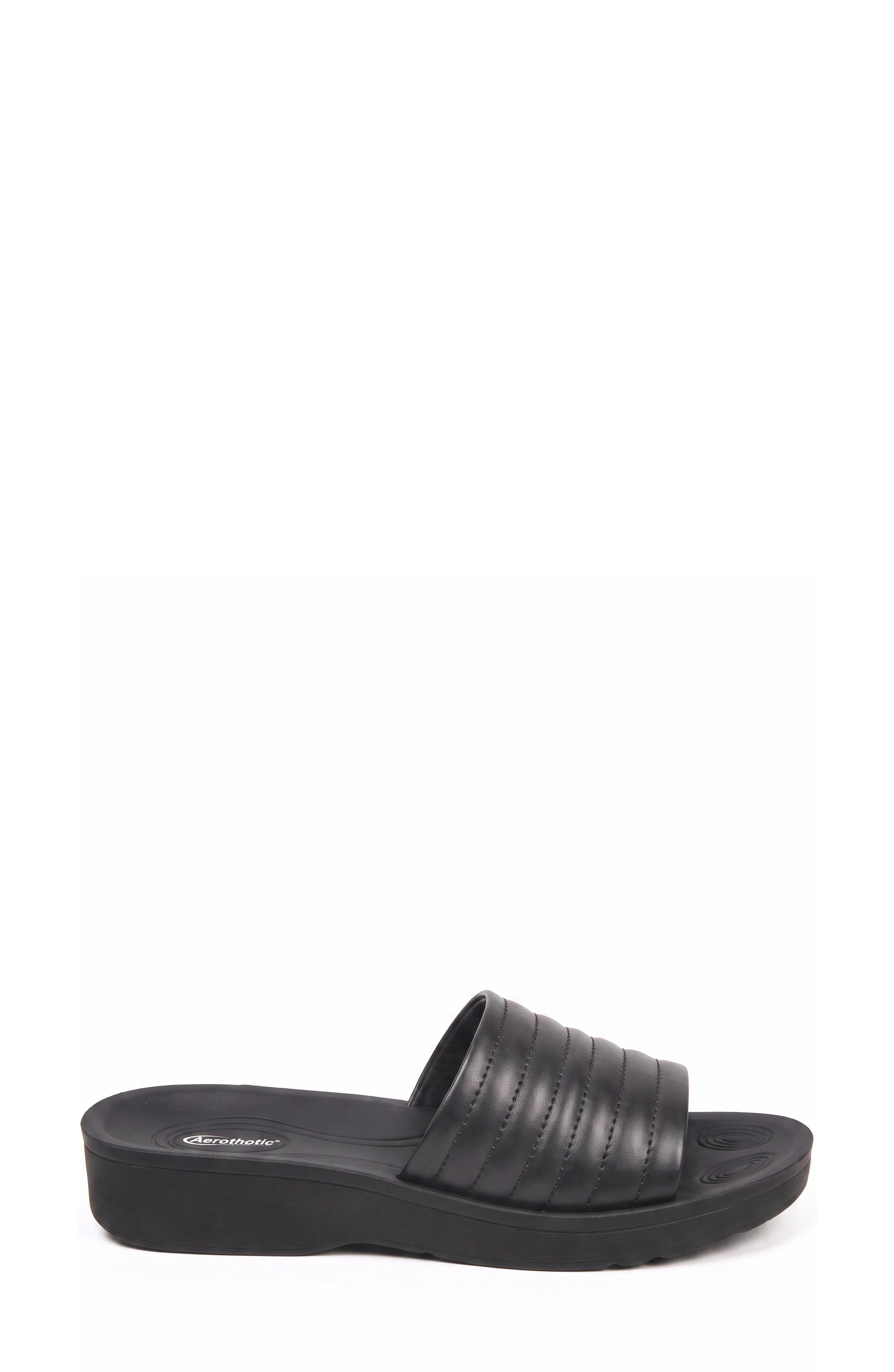 Maeve Slide Sandal, Alternate, color, BLACK