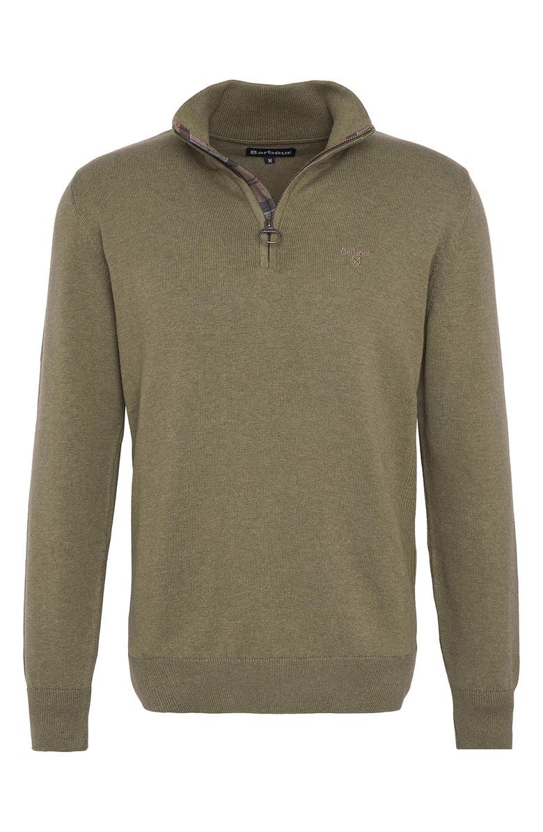 Barbour Cotton Half Zip Sweater, Alternate, color, 