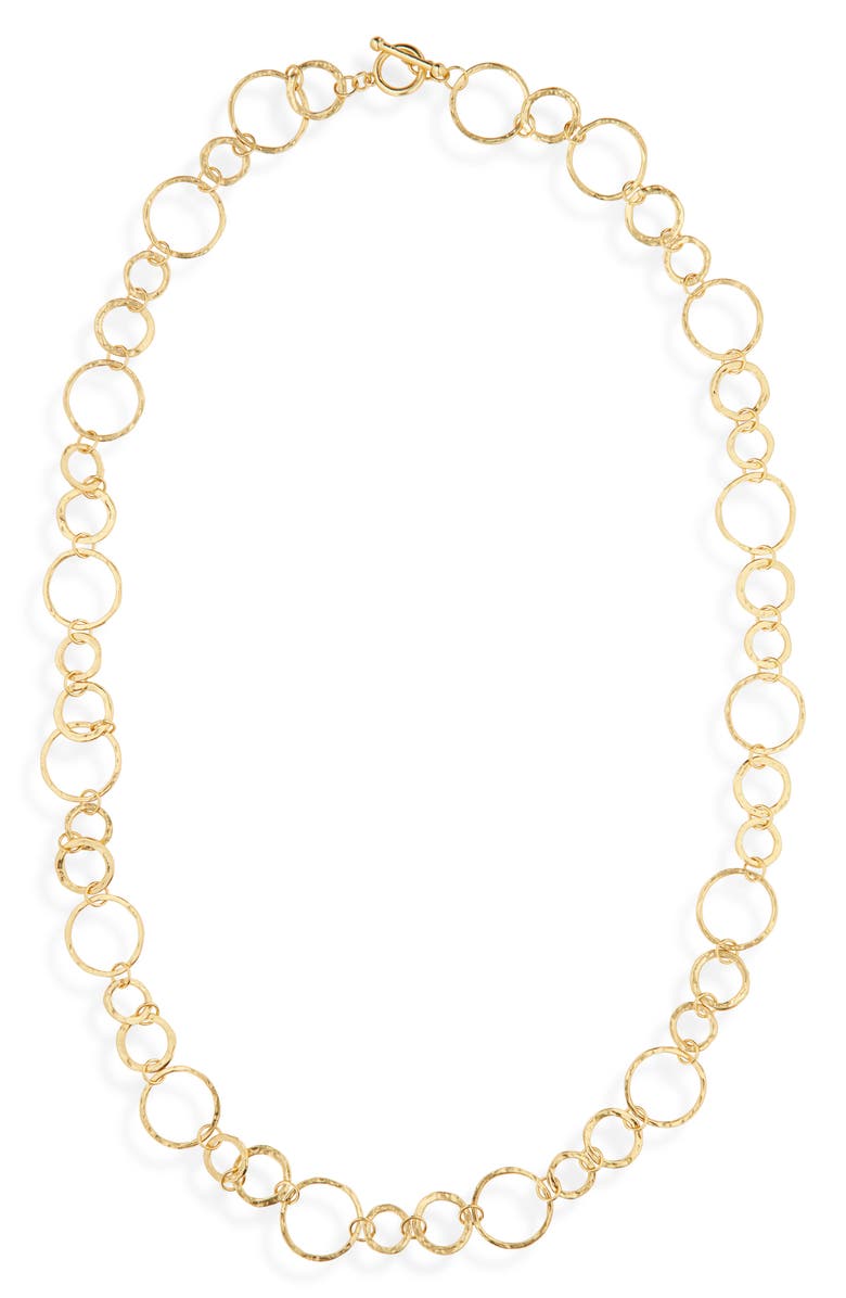 Karine Sultan Long Link Necklace, Main, color, Gold