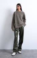 Topshop Fluffy Oversize Crewneck Sweater
