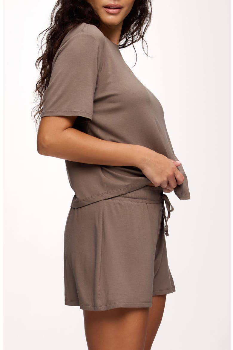 Pajama Short Set, Alternate, color, MOCHA
