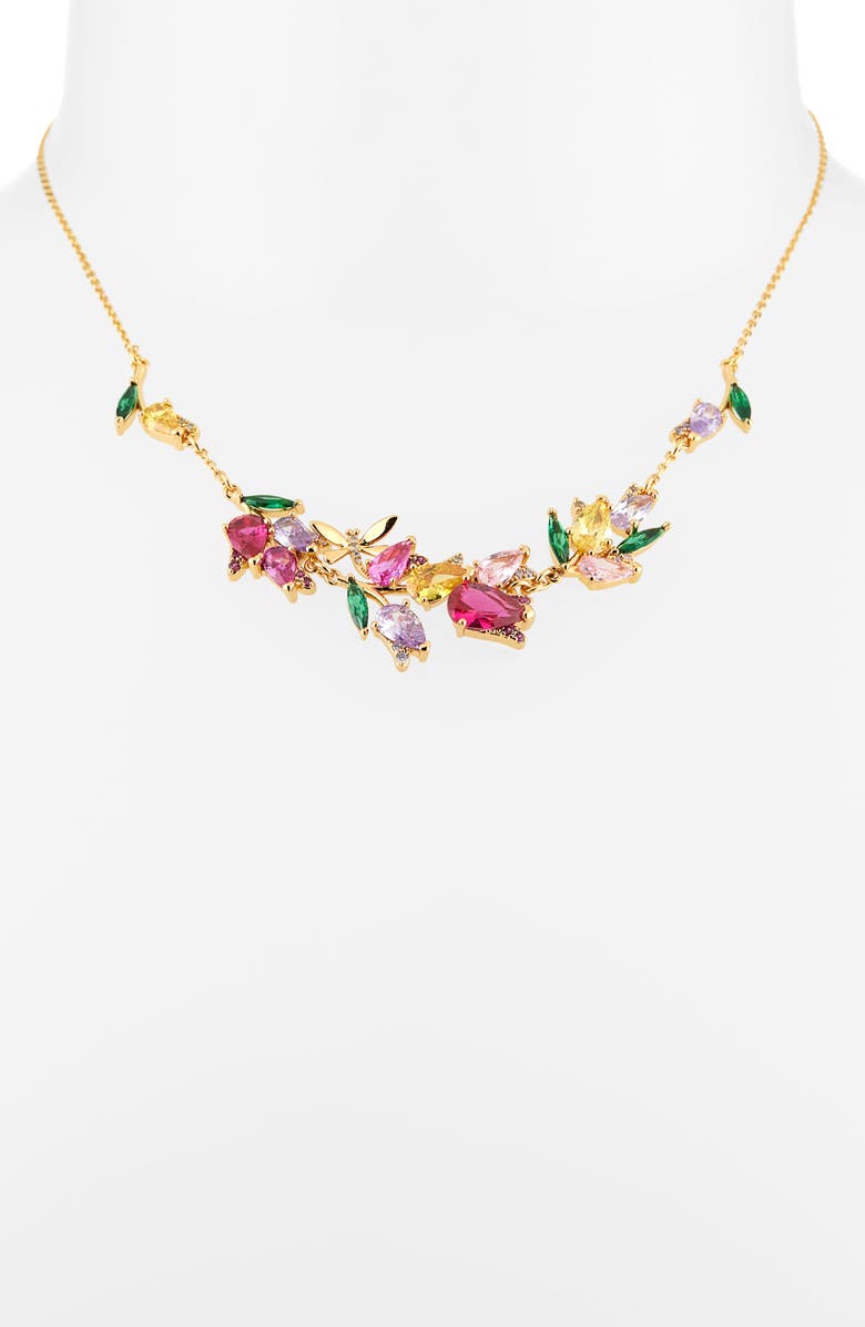 Kate Spade New York greenhouse floral necklace, Alternate, color,