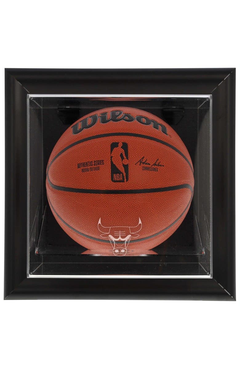 FANATICS AUTHENTIC Chicago Bulls Black Framed Wall-Mountable Team Logo Basketball Display Case, Main, color,