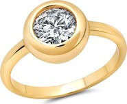 Crislu Brilliant Cut Cubic Zirconia Solitaire Ring