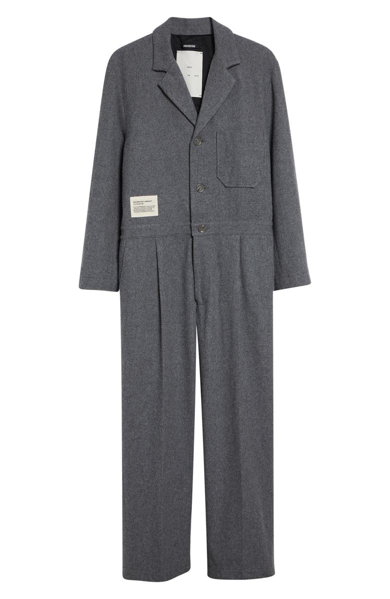 SONG FOR THE MUTE x Birkenstock The Collector Tailored Wool & Nylon Felted Jumpsuit, Main, color, Grey