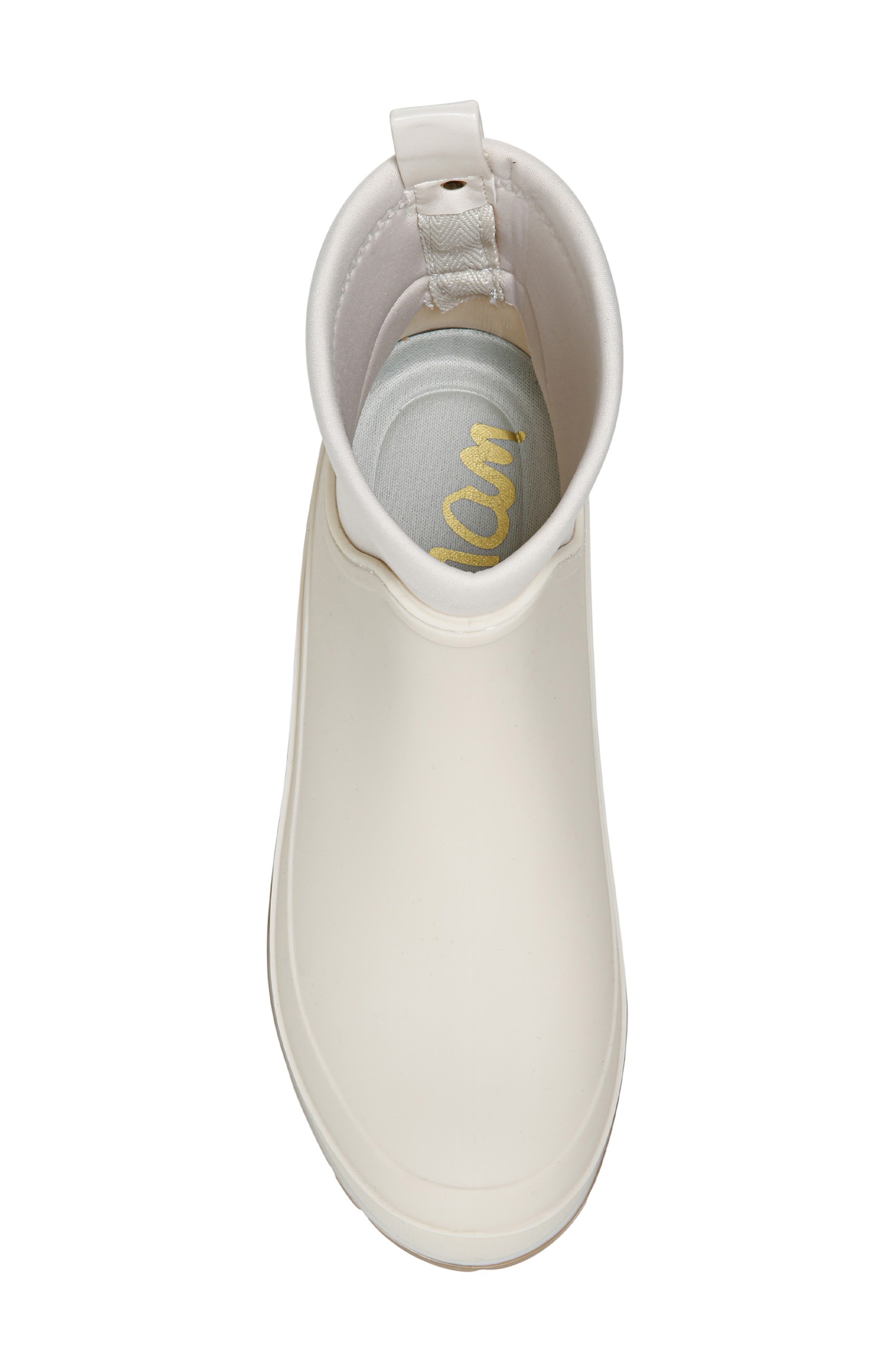 Louisa Mixed Media Waterproof Rain Boot, Alternate, color, MODERN IVORY/ MAPLE SUGAR
