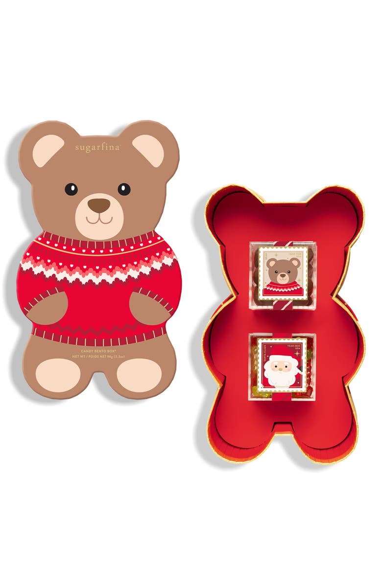 sugarfina Holiday Bear 2-Piece Candy Bento Box Duo, Alternate, color,