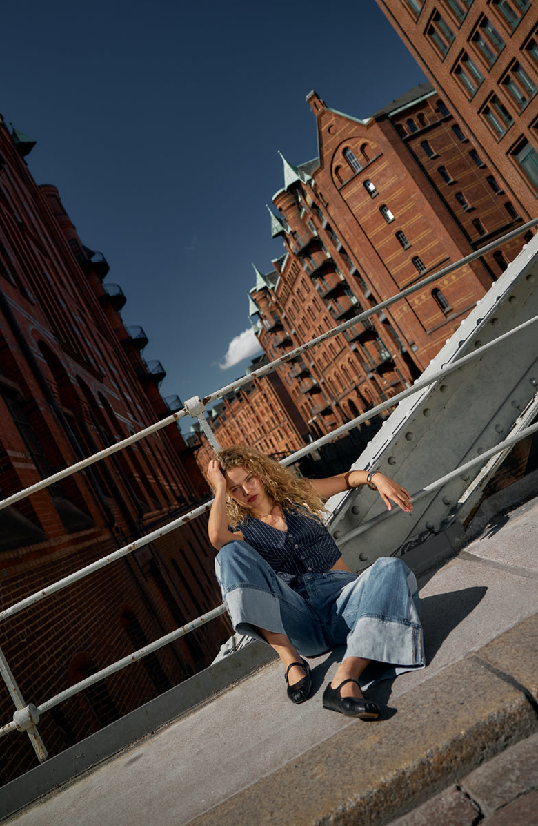 KanCan Arlene High Rise Wide Leg Jeans, Alternate, color, Light Wash