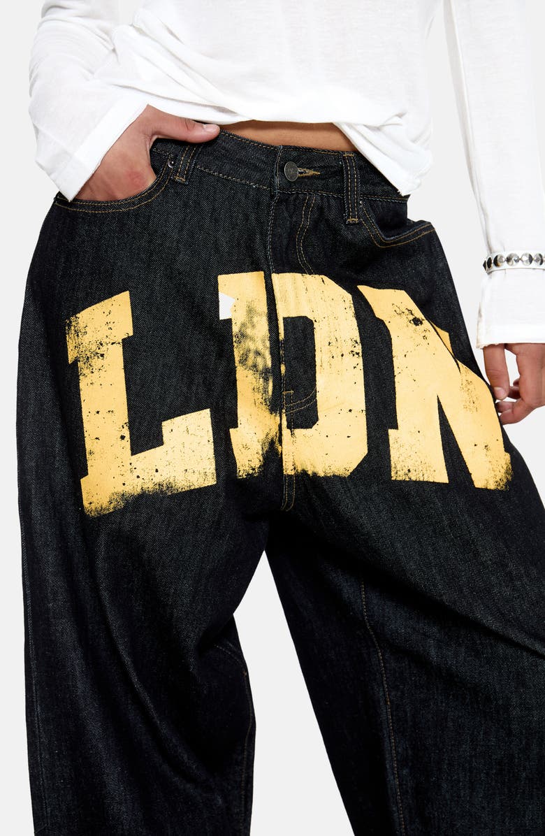 JADED LONDON LDN Print XL Collossus Jeans, Alternate, color, Black