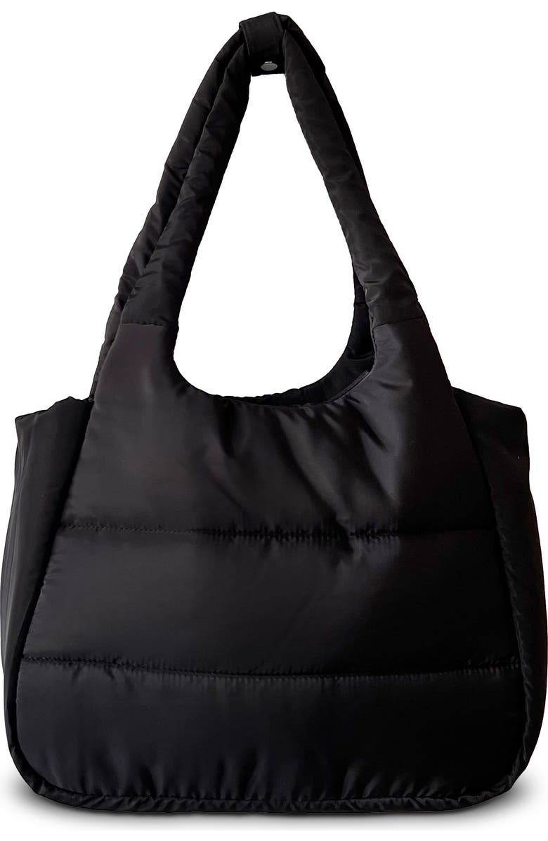 Youzey The Astra Puffy Crossbody Tote, Main, color, Black