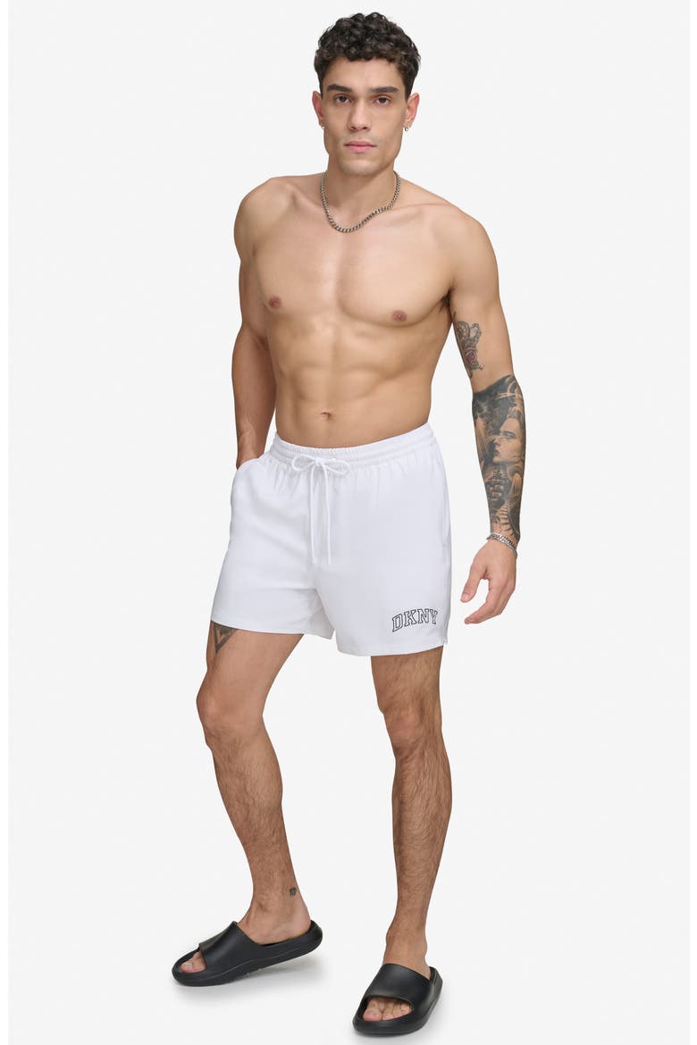 Modern Paisley Swim Trunks, Alternate, color, BRILLANT W