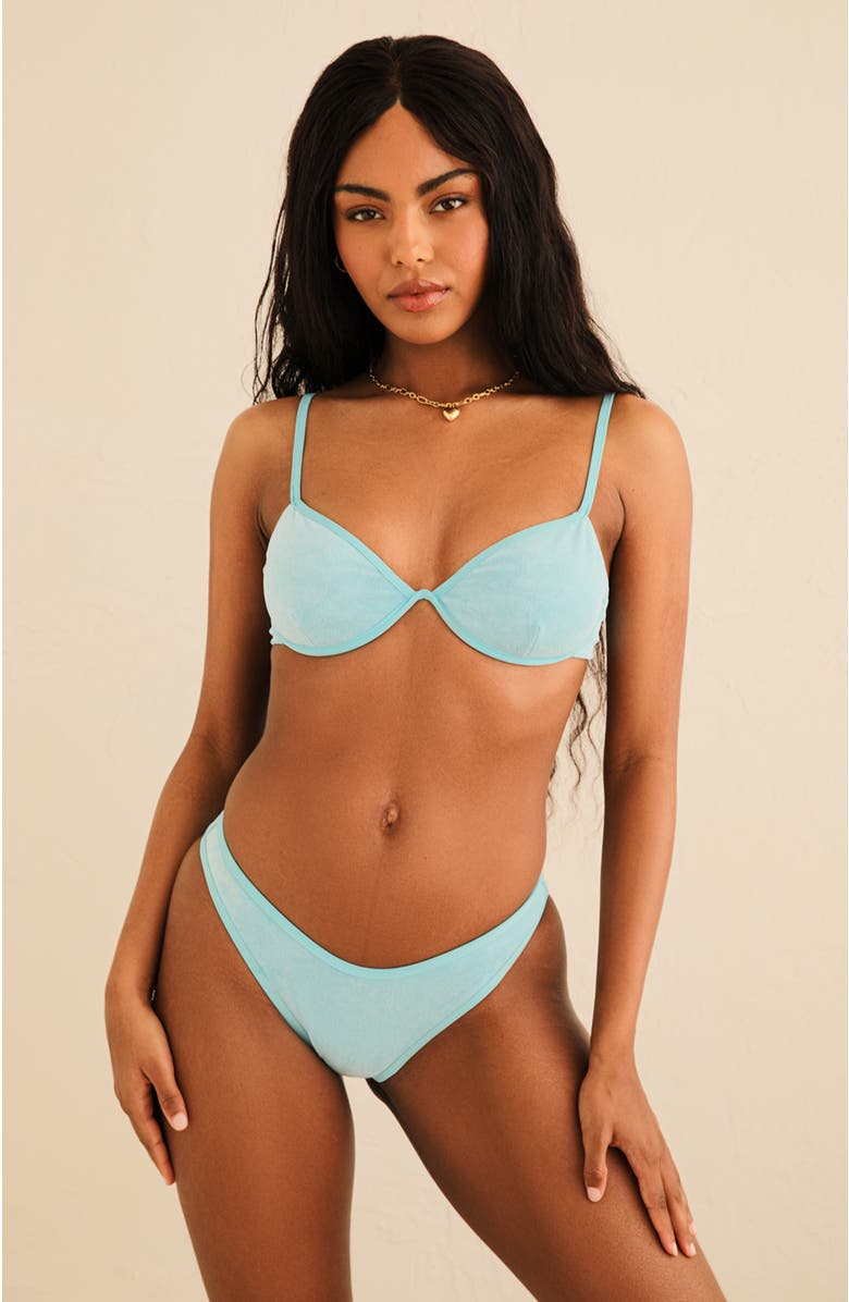 Dippin Daisys Venice Cheeky Bikini Bottom, Main, color, Pool Terry