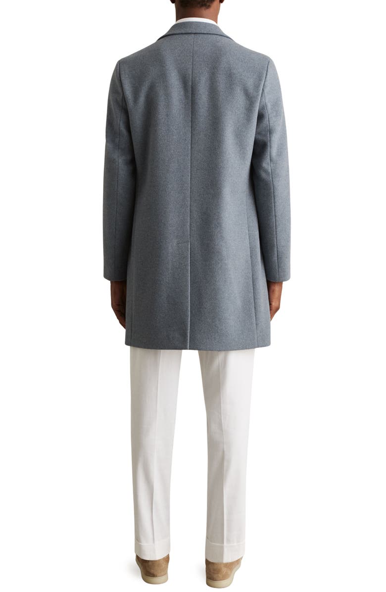 Reiss Clarke Overcoat, Alternate, color, Soft Blue Melange