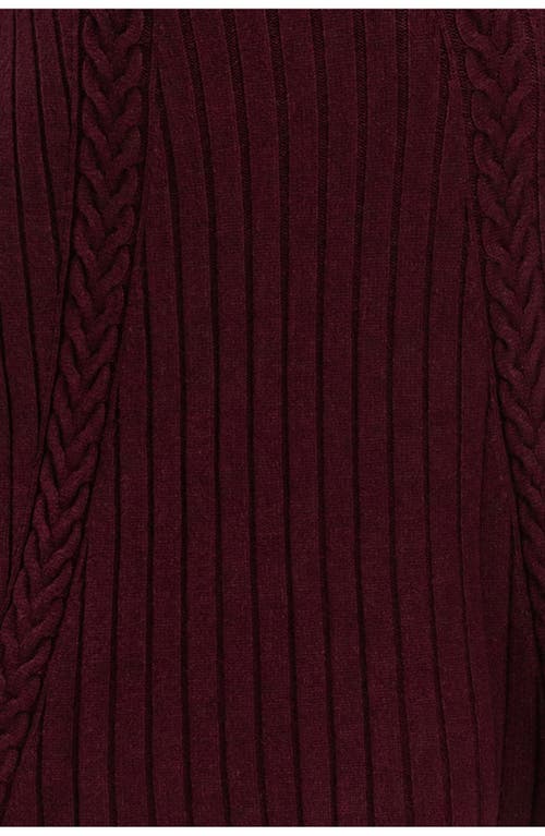 Pietro Brunelli Maternity Perla Maternity Sweater Dress In Burgundy
