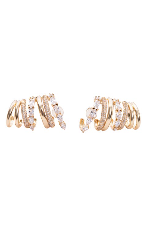 Cubic Zirconia Ear Climbers