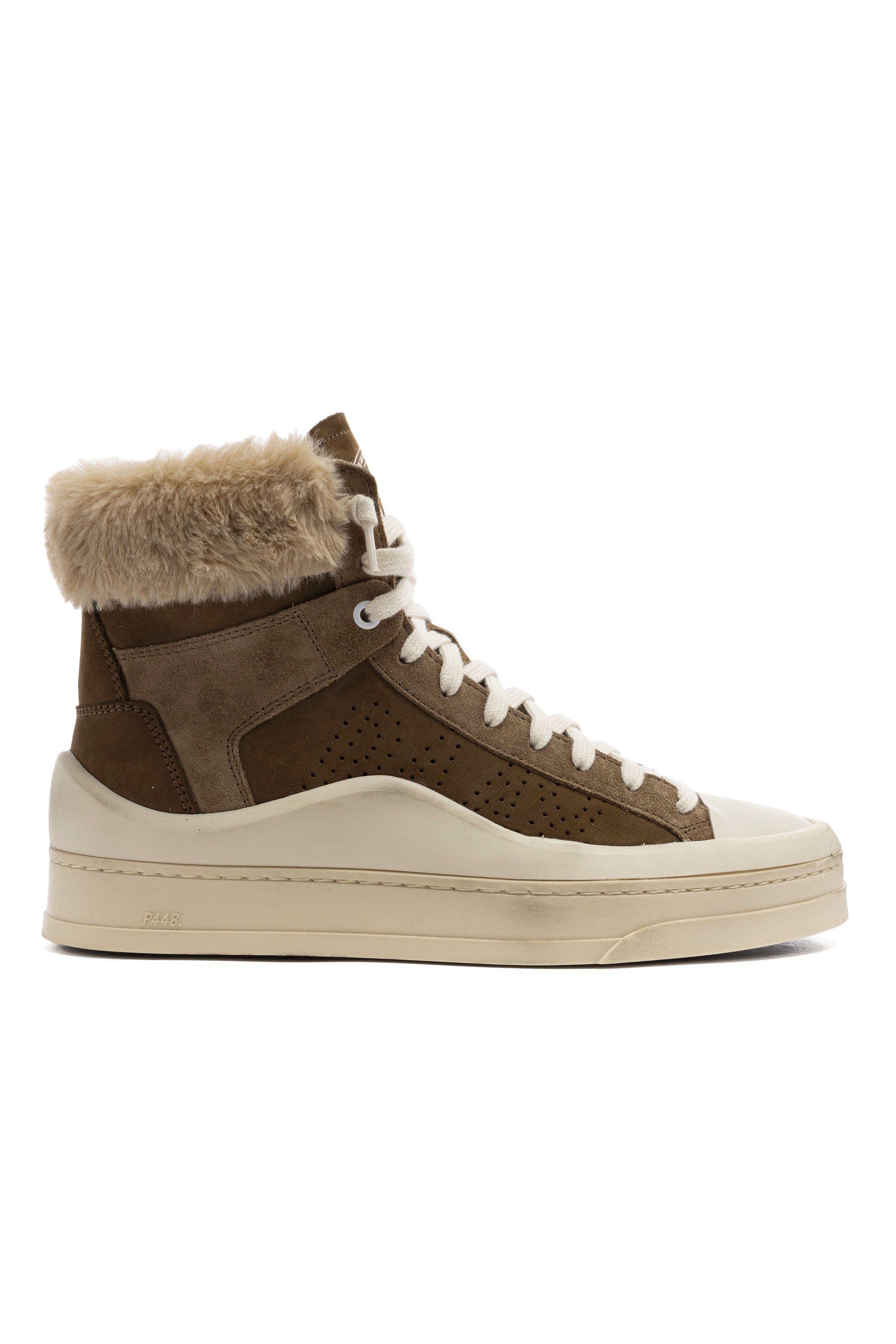 P448 Rail Teddy Boot Sneaker, Main, color, Coco/Fur