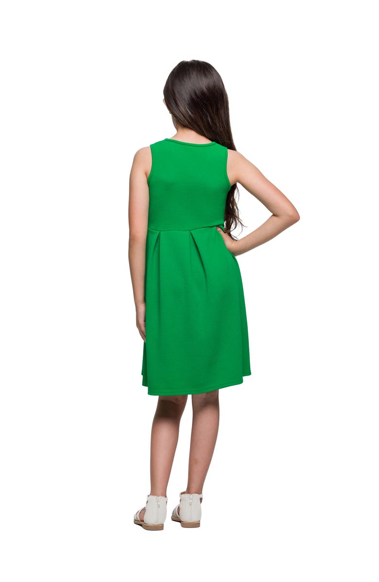 24sevenKid Sleeveless Pleated Party Dress, Alternate, color, Green