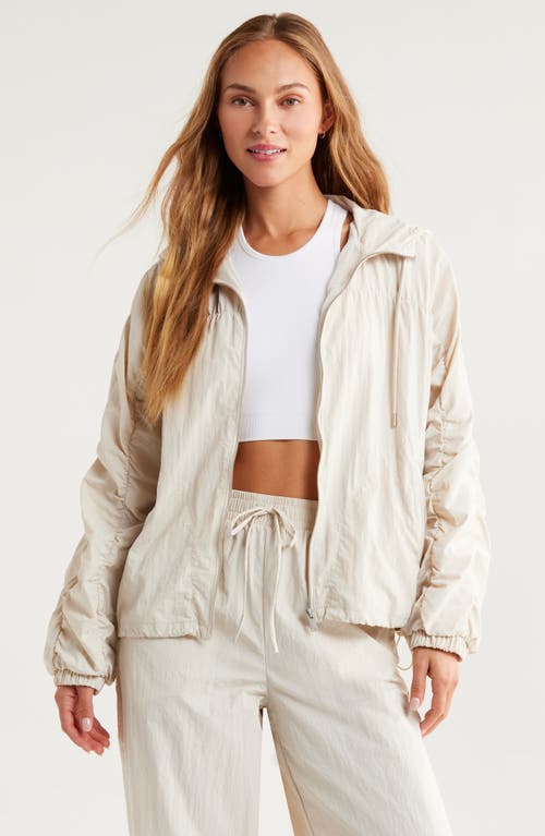 Zella Travel Lite Ruched Jacket In White
