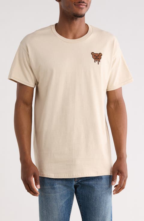Melting Teddy Cotton Graphic T-Shirt