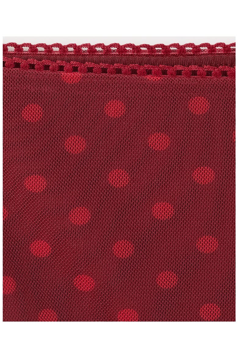 Polka Dot Tulle Maxi Skirt, Alternate, color, RED