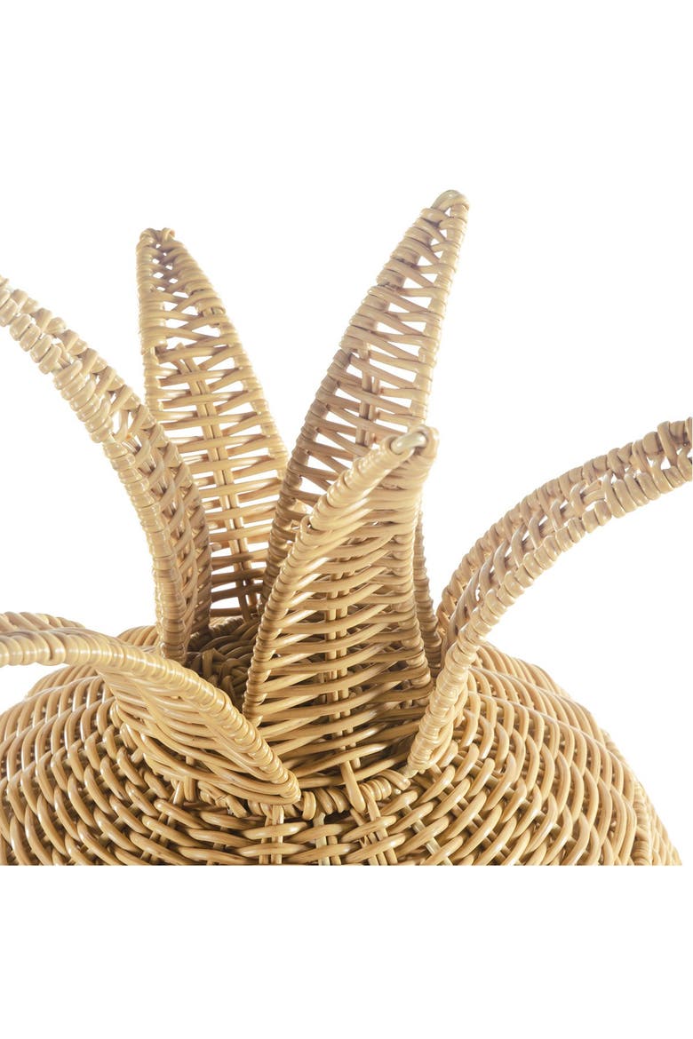 Pineapple Washable Wicker Floor Basket, Alternate, color, Brown