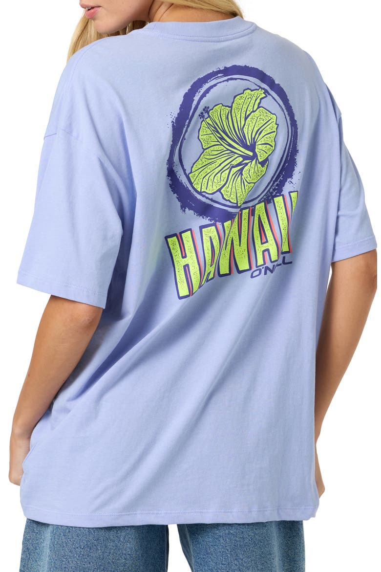 Shaka Hawaii Graphic Oversized T-shirt, Alternate, color, BLUE JELLY