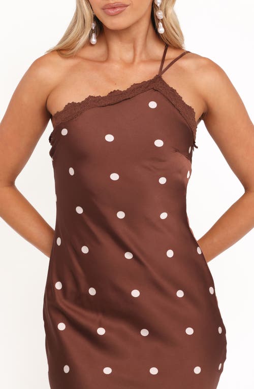 Petal And Pup Petal & Pup Anika Dot One-shoulder Satin Maxi Dress In Multi