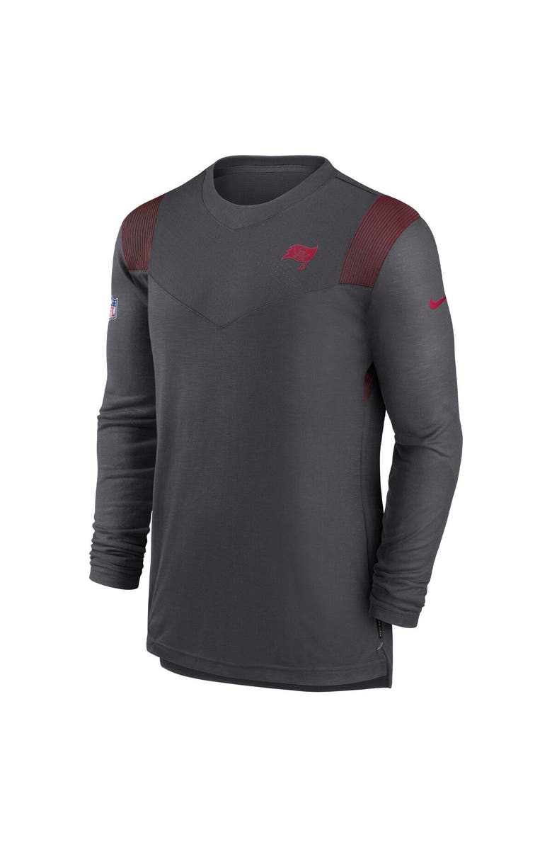 Nike Men's Nike Pewter Tampa Bay Buccaneers Sideline Tonal Logo Performance Player Long Sleeve T-Shirt, Alternate, color, Pewter