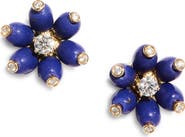 Grace Winfrey Cactus Diamond Flower Stud Earrings