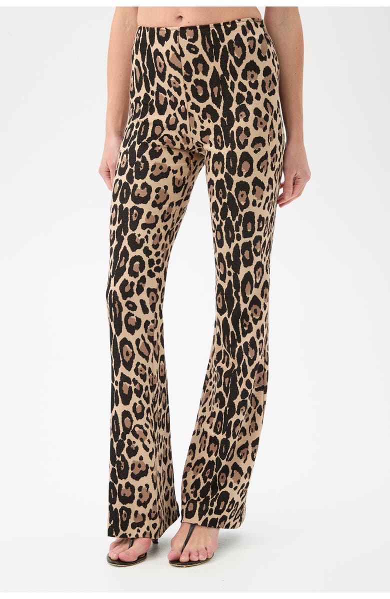Trina Turk Jacoba Leopard Flare Leg Pant, Alternate, color, Multi