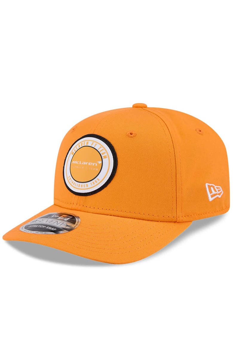 New Era Men's New Era  Orange McLaren F1 Team Adventure Circle 9SEVENTY Stretch Snap Hat, Main, color, 
