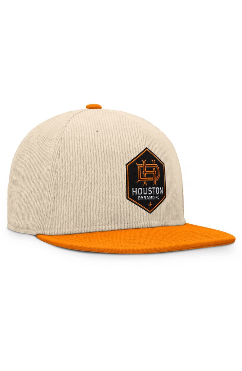 FANATICS Men's Fanatics Cream Houston Dynamo FC Tempo Corduroy Snapback Hat, Alternate, color, 
